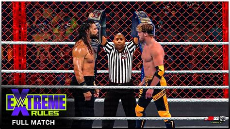 FULL MATCH Roman Reigns Vs Logan Paul Hell In A Cell Match WWE