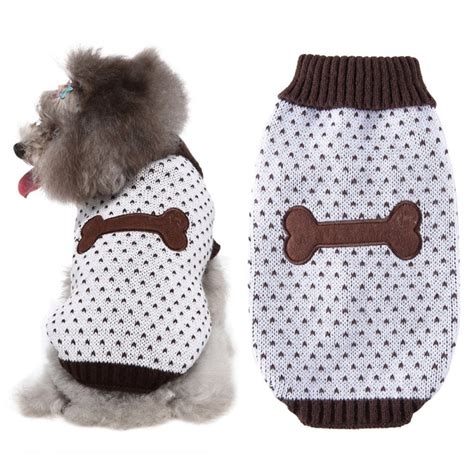 Hond Winter Kleding Klassieke Gebreide Hond Kledin Grandado