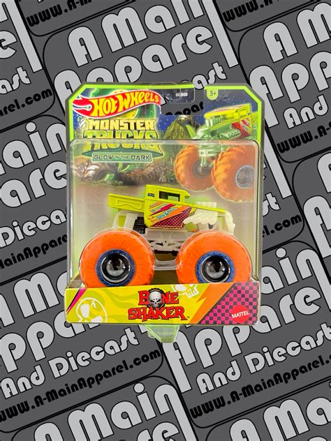 Hot Wheels Th Bone Shaker Glow In The Monster Truck A Main Apparel
