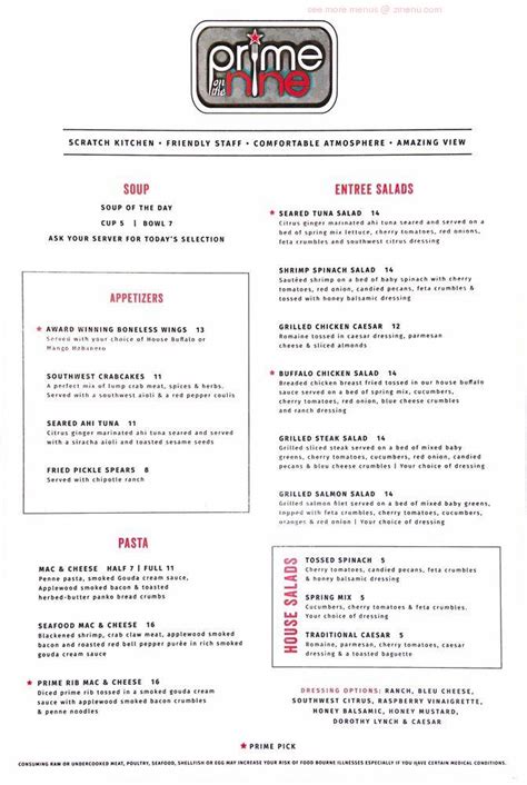 Online Menu Of Prime On The Nine Restaurant Dodge City Kansas 67801 Zmenu