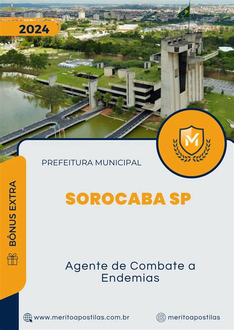 Apostila Agente De Combate A Endemias Prefeitura De Sorocaba SP 2024