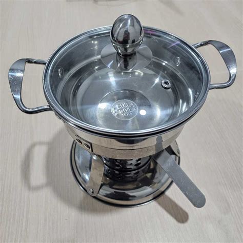 Shabu Shabu Steamboat Hot Pot Round Cm Sus Mini Hotpot Set Shopee Philippines