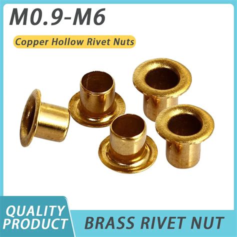 Copper Hollow Rivet Nuts M M M M M M M M