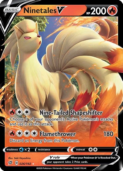 Ninetales V Swsh Rebel Clash Pokemon