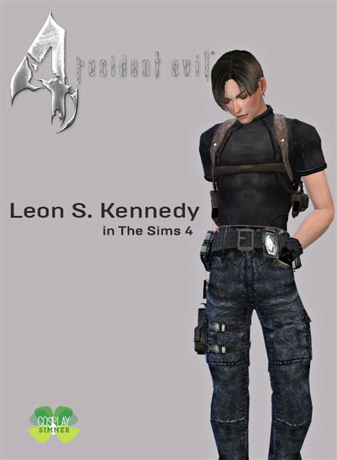 Resident Evil 4 Leon S. Kennedy Cosplay Set for The Sims 4