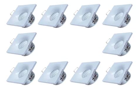 Empotrado 3w Led Mini Spot 5 Cm Para Falso Plafon 10 Pack Color Blanco