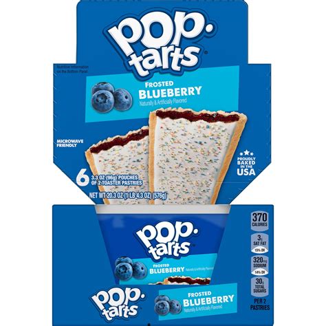 Pop Tarts Frosted Blueberry Breakfast Toaster Pastries 20 3 Oz 12