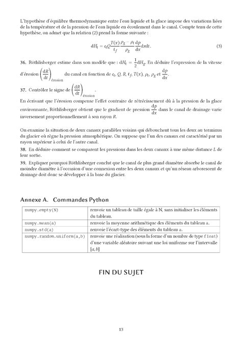 Agro Veto Physique Sujet 2023 BCPST Génération Prépa