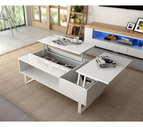 Table Basse Plateau Relevable Hampton Blanc Table Basse But