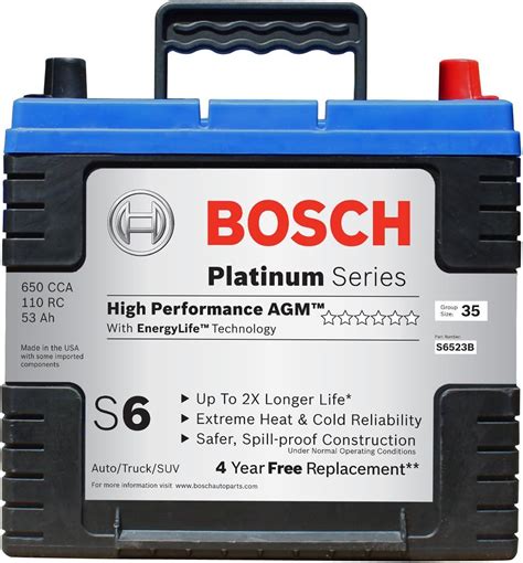 Bosch S B S Bater A Agm De Placa Plana Yaxa Store