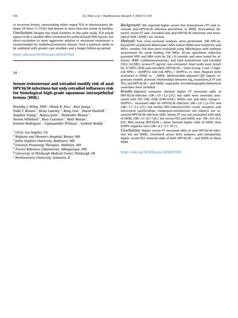 PDF Serum Testosterone And Estradiol Modify Risk Of Anal HPV16 18 Infections But Only
