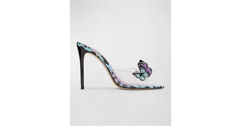 Sophia Webster Vanessa Butterfly Slide Mule Sandals In Metallic Lyst