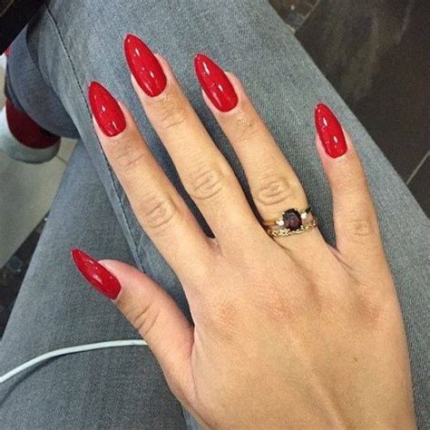 Red Almond Nails