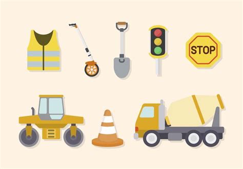 Flat Road Construction Vectors 154259 Vector Art at Vecteezy