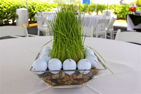 Golf Themed Centerpiece Simple And Easy Table Centerpieces Wicker