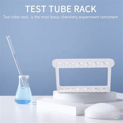 Plastic Clear Test Tube Rack Holes Stand Lab Test Tube Stand Shelf