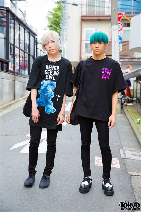 Harajuku Guys In Black Fashion W Myob Nyc More Than Dope Milk Boy