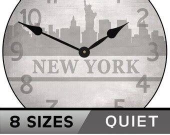 New York Skyline Clock Etsy