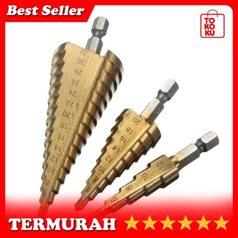 Jual Tokoku Mata Bor Set Pc Mm Mata Bor Pagoda Multi Step Cone Drill