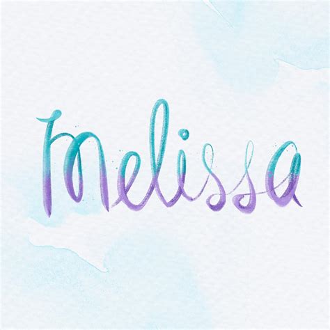 Melissa Female Name Psd Calligraphy Free Psd Rawpixel