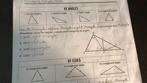 Classifying Triangles By Angles And Sides