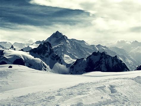 Snow Mountains Winter Scenery Hd Wallpaper Preview