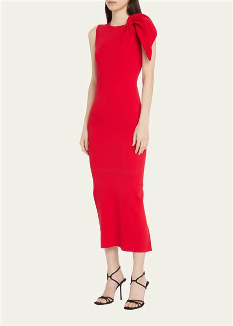 Roland Mouret Knit Maxi Dress With Front Sash Detail Bergdorf Goodman