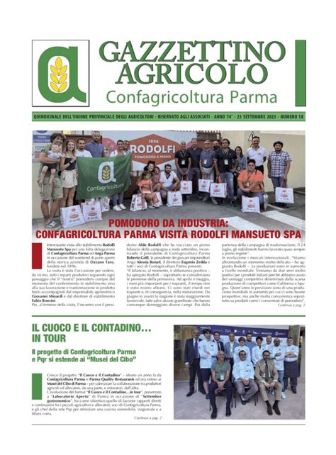 Gazzettino Agricolo N Del Confagricoltura Parma