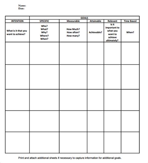 FREE 9+ Sample Goal Planning Templates in PDF | MS Word