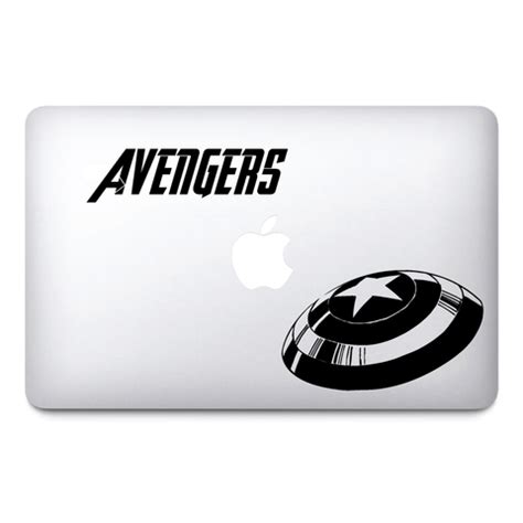 Avengers Macbook Stickers on black vinyl | Laptop stickers | Macbook ...