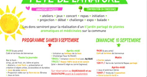 Fête de la Nature 09 septembre 2023 à Pradelles Cabardès