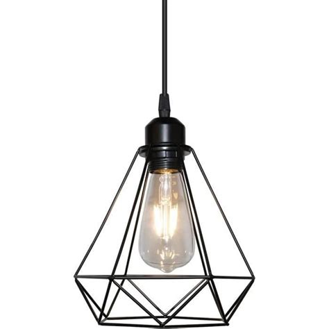 Lustre Suspension Industrielle M Tal Forme Diamant Luminaires