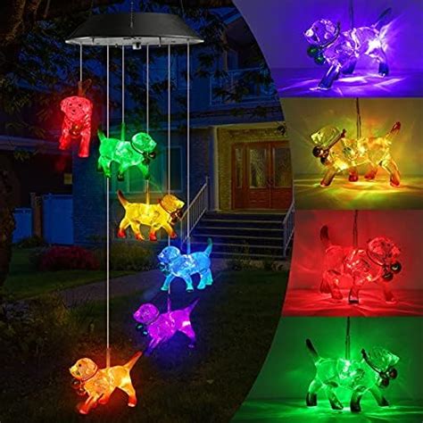 Toodour Solar Angel Wind Chimes Color Changing Solar Wind Chimes LED