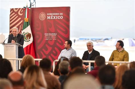 Entrega AMLO Primera Etapa De Agua Saludable Para La Laguna La Otra Plana