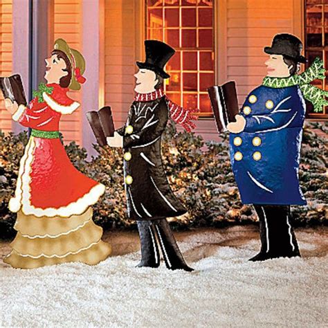 Set Of 3 Metal Christmas Carolers Outdoor Yard Display Holiday Decor • 113 88 Christmas