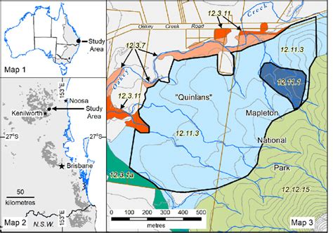 Study Area Map 1 Light Grey Koala Distribution Awe 2013 Map 2