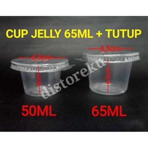 Jual CUP JELLY AGAR PUDING 65ml Gelas Plastik Es Krim Pudding BENING