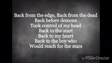 Back From The Edge James Arthur Lyrics Youtube