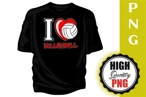 I Love Volleyball T Shirt Design Png Graphic By Blue Hat Graphics