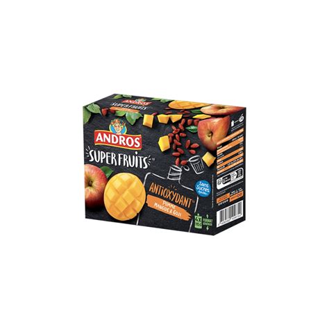 Compote Gourdes Superfruits Antioxydant Pomme Mangue Et Goji Andros