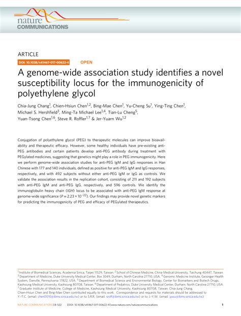 PDF A Genome Wide Association Study Identifies A Novel Susceptibility