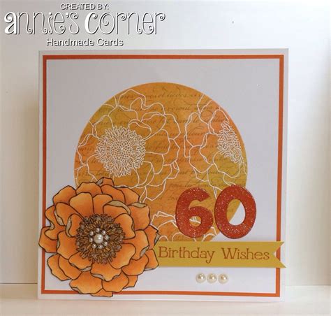 Cased 60th Birthday Card For A Friend Made With Stampin Up Blended