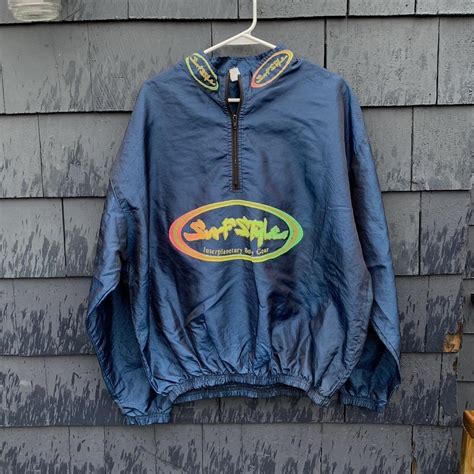 90s Vintage Surf Style Windbreaker Size Xl Great Depop