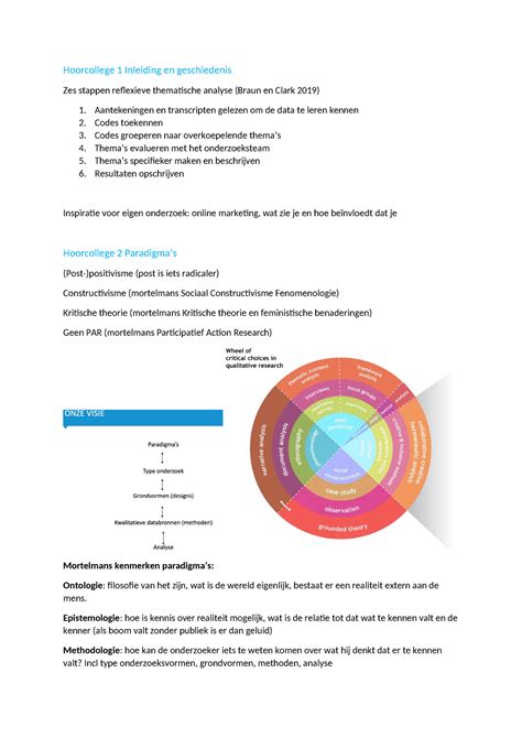 Samenvatting Hc Kwalitatief Onderzoek Kwo Hoorcollege