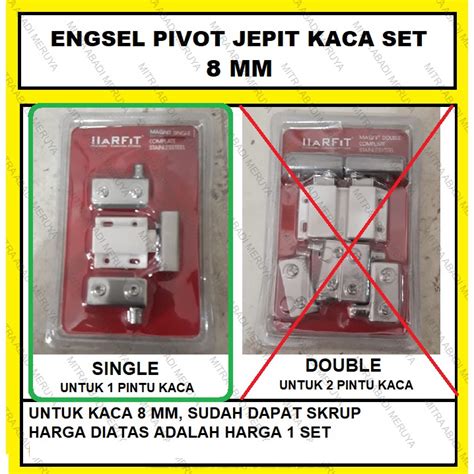 Jual Set Engsel Jepit Kaca Magnet Push Single 8 Mm Pintu Lemari Kaca Shopee Indonesia