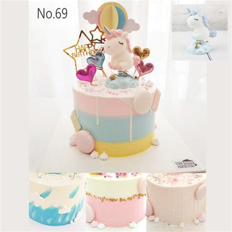 Unicorn Hot Air Balloon Hearts Topper Cake No69 6inch Cakeinspiration Sg