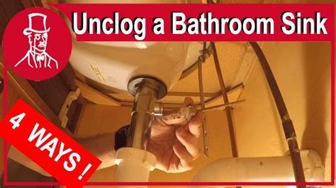 How To Unclog A Bathroom Sink Drain Youtube