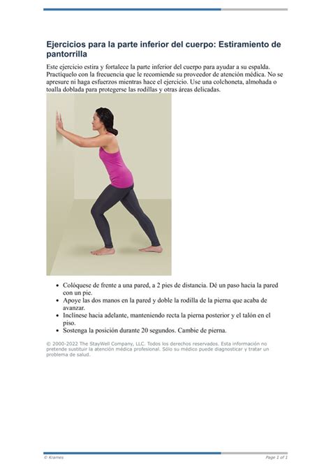 Pdf Ejercicios Para La Parte Inferior Del Cuerpo Estiramiento De