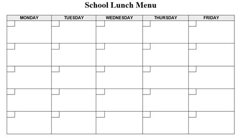 8 Free Sample School Menu Templates Printable Samples