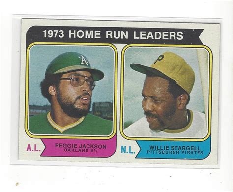 Topps Home Run Leaders Reggie Jackson Willie Stargell Nm Mt